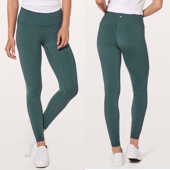 lululemon athletica Pants - Lululemon Wunder Under Hi-Rise Tight Nulux 28" Gravity Teal Leggings Pants 4